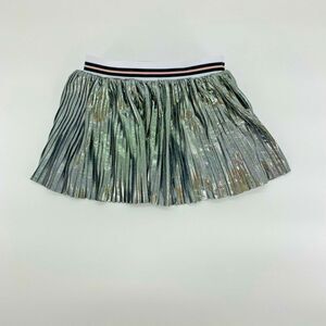 Silver metallic Cheerleading Girls Mini Skirt